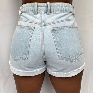 ZARA “Authentic Denim By TRF” Racing-Stripe Shorts